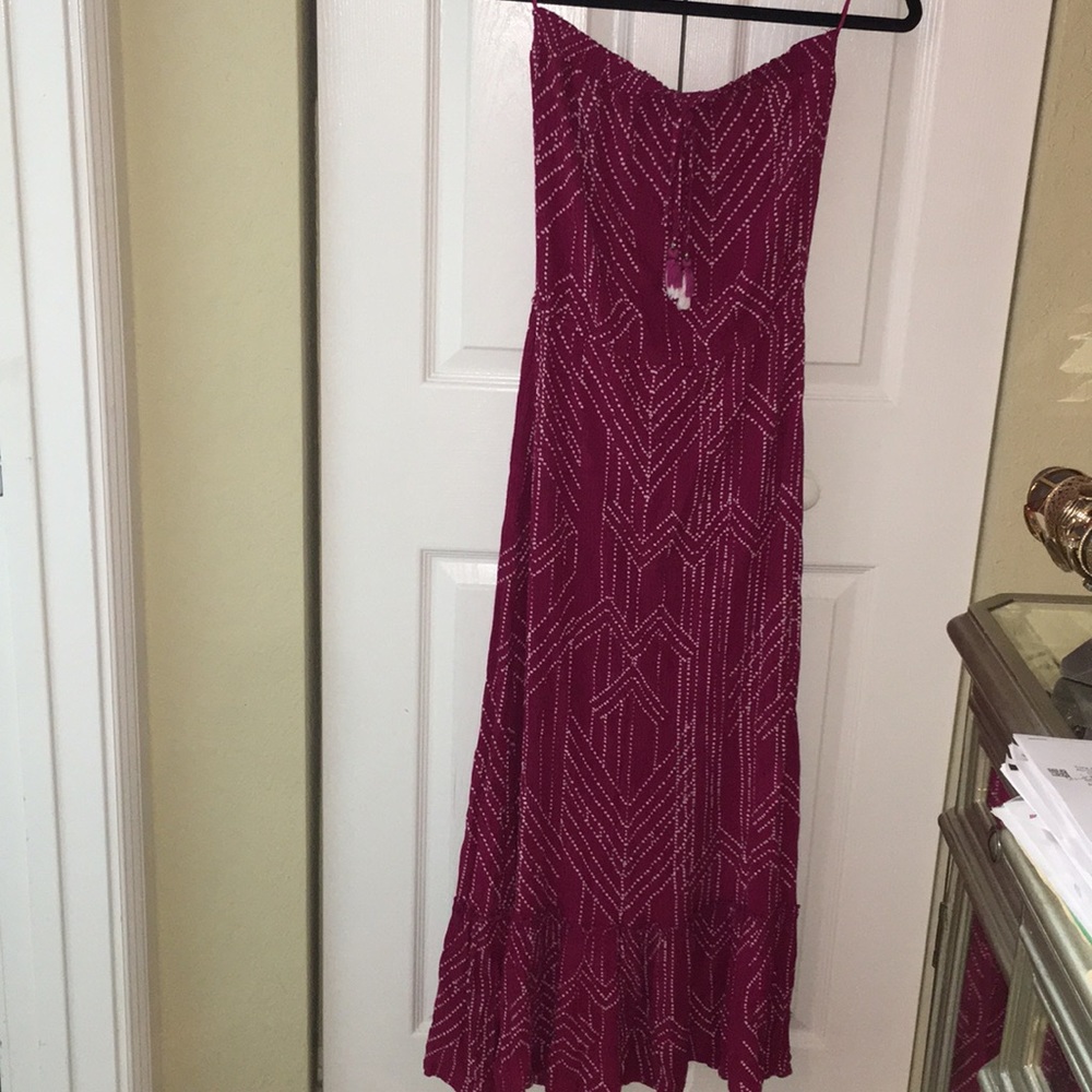 Boho chic Raspberry Maxi dress